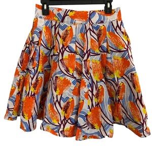 Francis + Benedict handmade African cotton block print floral mini skirt s NWT